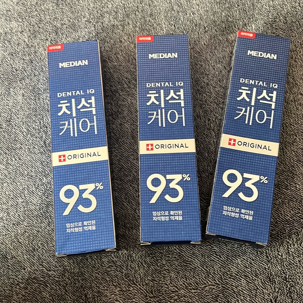 Median dental IQ toothpaste - 3 tubes made in USA